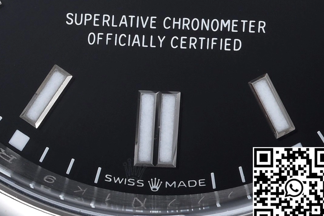 M124300-0002 41MM Dial Oyster Clean Rolex Perpetual Black Factory 0404